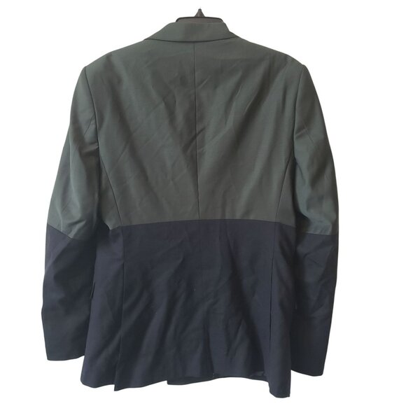 NEW Grogo Black Dark Green Wool Double Breasted Mens Suit Jacket EU 46 - Picture 3 of 15